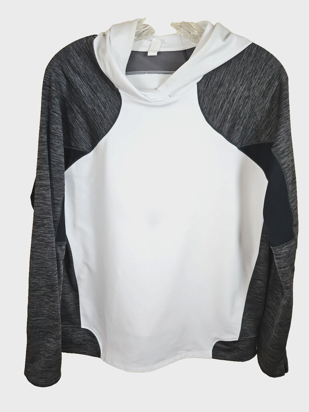 Under Armour Coldgear hoodie womens XL White gray running athletic